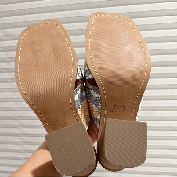 🌸MARC FISHER🌸 Barli 2 Square Toe Orange Crossover High Heel Sandals Size: 9M - Picture 12 of 12